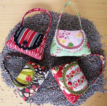 Lavender/Pincushion Handbag Pattern by You Sew Girl