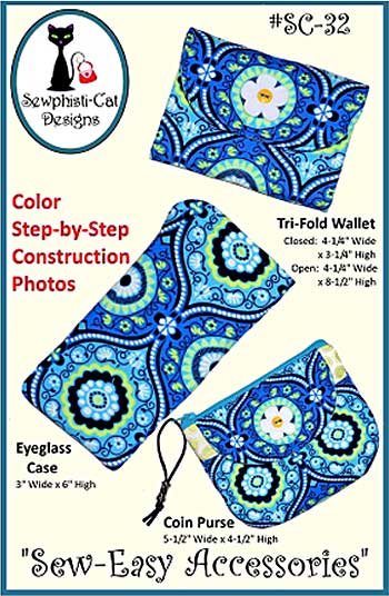 Sew Easy Accessories Patterns by Sewphisti-Cat in PDF format