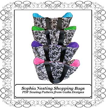 Sophia Nesting Shopping Bags in PDF