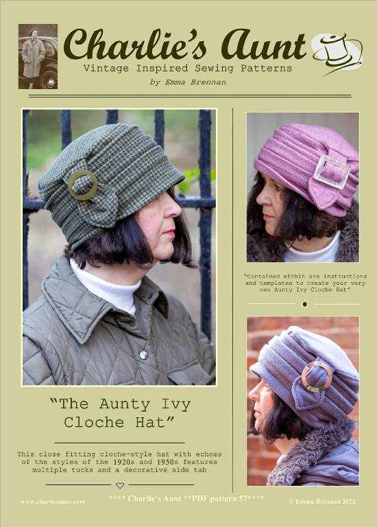 (image for) Aunty Ivy Cloche Hat PDF Pattern by Charlie's Aunt