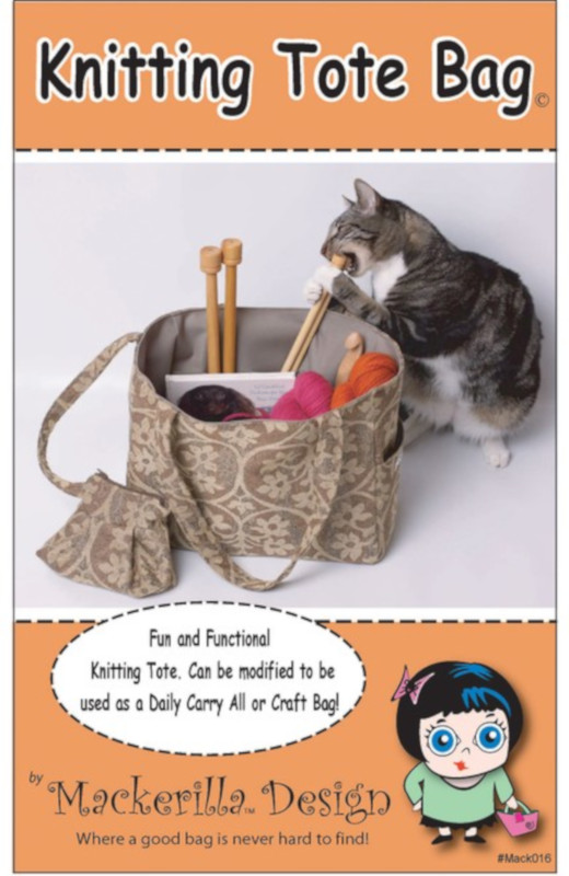 (image for) Knitting Tote PDF Pattern by Mackerilla Design